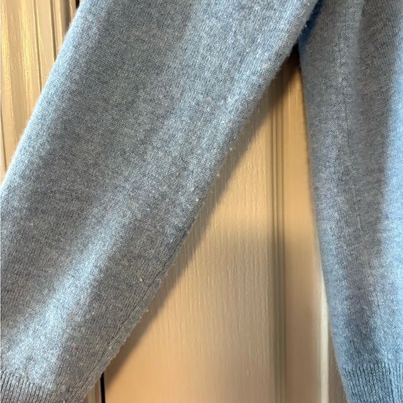 Quince Light Blue Mongolian Cashmere Crewneck Sweater - Picture 3 of 4